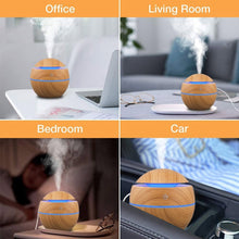 Load image into Gallery viewer, Wood Air Aroma Diffuser 130ML Ultrasonic for Essential Oil Aromatherapy