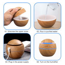 Load image into Gallery viewer, Wood Air Aroma Diffuser 130ML Ultrasonic for Essential Oil Aromatherapy