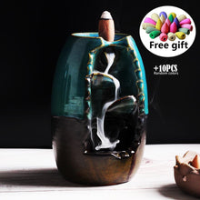 Load image into Gallery viewer, Handicraft Incense Holder Ceramic Backflow Smoke Waterfall WOODNFAIRY™
