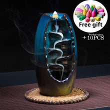 Load image into Gallery viewer, Handicraft Incense Holder Ceramic Backflow Smoke Waterfall WOODNFAIRY™