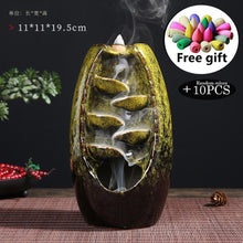 Load image into Gallery viewer, Handicraft Incense Holder Ceramic Backflow Smoke Waterfall WOODNFAIRY™